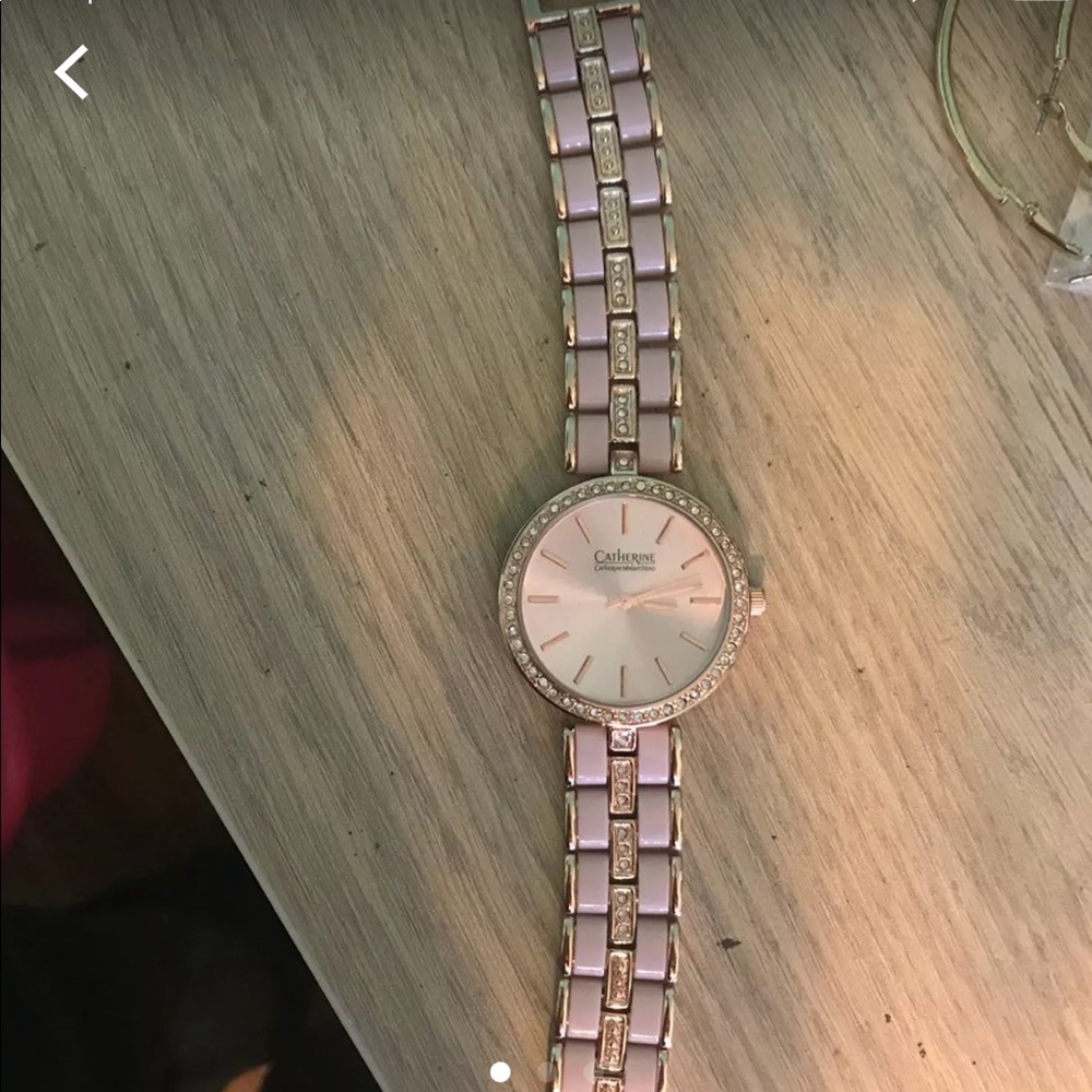 Pink with rose gold accent watch
